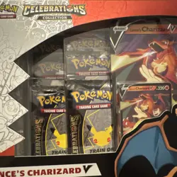 Pokemon TCG: Celebrations Collection Box [Lance's Charizard V Oversize] (2021) - Image 2