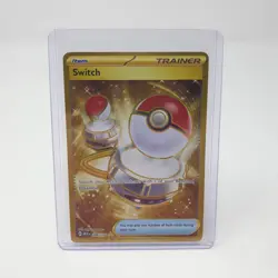 Switch 206/165 Pokemon Card TCG Scarlet & Violet 151 Gold Rare Art - Image 3
