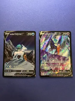 Pokemon Cards Ice Rider And Shadow Rider Calyrex V Trainer Gallery - Image 1