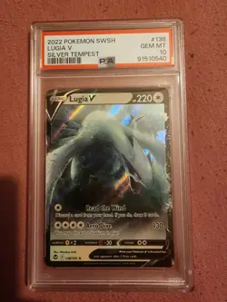 2022 Pokemon SWSH Silver Tempest Lugia V Holo #138/195 PSA 10 - Image 1