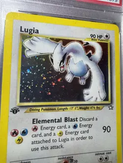 Neo Genesis Lugia Holo 1st Edition PSA 8 Pokemon TCG 9/111 Vintage 2000 - Image 3