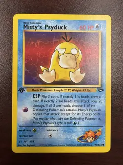 Pokemon TCG Misty's Psyduck Gym Challenge 90/132 Regular 1st Edition Common - Image 1