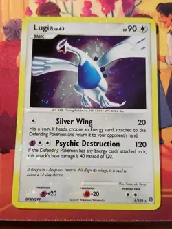 MAJOR HOLO BLEED LUGIA 14/132 Diamond Pearl Secret Wonders 2007 Pokemon Vintage - Image 1