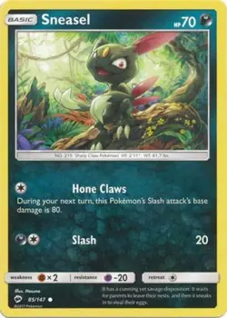 4x Sneasel - 85/147 - Common Burning Shadows Pokemon Near Mint - Image 1