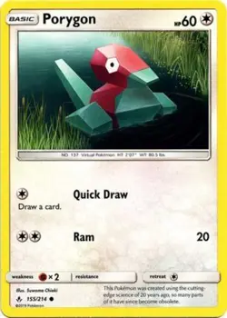 4x Porygon - 155/214 - Common Unbroken Bonds Pokemon Near Mint - Image 1