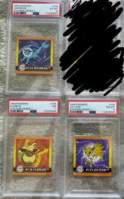 Vintage Pokemon Eeveelution Sticker Series 1 Artbox 90's | PSA Slabs 1999 - Image 1