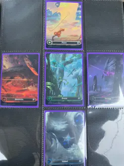 Galaxy foil edge of eternities borderless art basic lands. Full set. One of each - Image 1