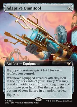 NM Extended Art Adaptive Omnitool, MTG, Aetherdrift Commander, Magic, 32 - Image 1