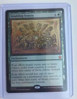 MTG Magic the Gathering Doubling Season Foundations Foil Card - Image 1