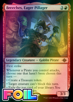x1 Breeches, Eager Pillager LCI MTG 137 FOIL RARE M/NM 1x - Image 1