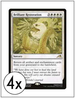 4x Brilliant Restoration, Kamigawa Neon Dynasty, Magic MTG NM - Image 1