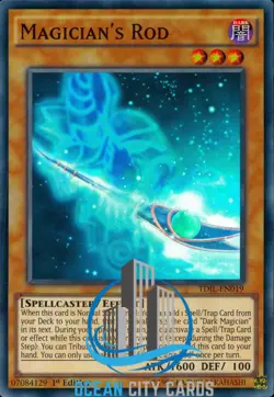 Yugioh TDIL-EN019 Magician's Rod Super Rare NM Unlimited Print - Image 1