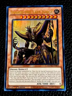 Anubis The Last Judge MZTM-EN003 Yugioh 1st Edition Ultra Rare - Image 1
