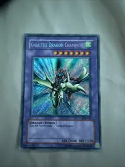 Yu-Gi-Oh! TCG Gaia the Dragon Champion LOB-125 Unlimited Edition Secret Rare NP - Image 1