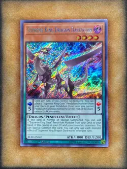 Yugioh Supreme King Dragon Darkwurm BLRR-EN063 Secret Rare 1st Ed NM - Image 1