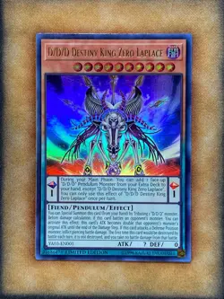 Yugioh D/D/D Destiny King Zero Laplace YA03-EN001 Ultra Rare Limited Edition NM - Image 1
