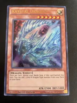 Yugioh Krystal Dragon Limited Edition MVP1-ENSE2 Ultra Rare NM - Image 1