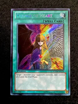 🔥 YUGIOH • CHANGE OF HEART • SECRET RARE • LCYW-EN124 • 1st EDITION • LP 🔥 - Image 1