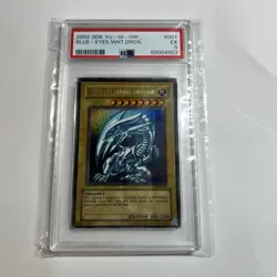 2002 Yu-Gi-Oh! Blue-Eyes White Dragon SDK-001 Ultra Rare PSA 5 - Image 1