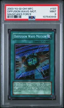 2003 Yu-Gi-Oh! Diffusion Wave-Motion MFC-107 Secret Rare PSA 9 - Image 1
