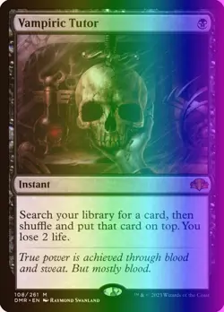 MTG Magic the Gathering Vampiric Tutor (108/520) Dominaria Remastered NM FOIL - Image 1