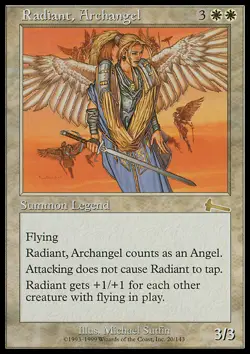 MTG Magic the Gathering Radiant, Archangel (20/143) Urza's Legacy HP- - Image 1