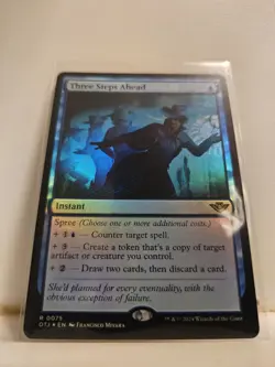 Three Steps Ahead - Foil - NM - MTG - Outlaws of Thunder Junction - OTJ #75 - Image 1