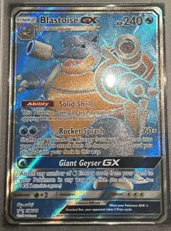 2019 POKEMON SM BLACK STAR PROMO #SM189 FULL ART BLASTOISE GX PSA 10 GEM MINT - Image 3