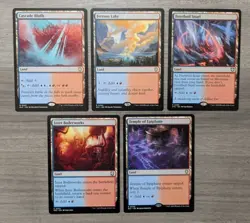 MTG Magic Set of 5 Izzet Dual Lands EDH Commander Deck Staples Blue Red Mana - Image 1
