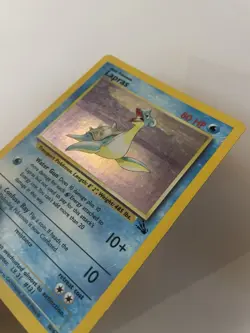 Pokemon TCG Lapras Holo Card WOTC 10/62 Fossil - Image 1
