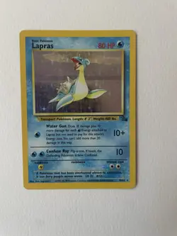 Pokemon TCG Lapras Holo Card WOTC 10/62 Fossil - Image 2