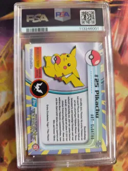 Pokemon Card Pikachu Topps 1999 Vintage Rare Deutsch PSA 7 Blue Logo - Image 5