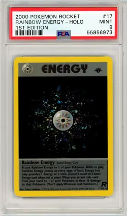 Pokemon Rainbow Energy Team Rocket 1st Edition #17 Holo Rare PSA 9 Mint - Image 1