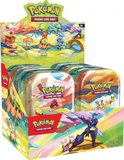 Pokemon TCG: Vibrant Paldea Mini Tin Factory Sealed Display Box - Image 1