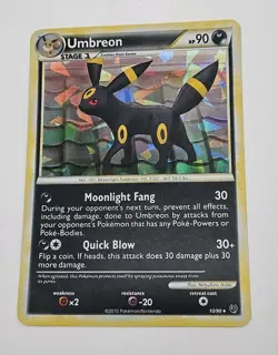 Pokemon TCG 2010 Umbreon Holo Card Undaunted Cracked Ice 10/90 - Image 1