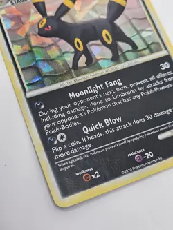 Pokemon TCG 2010 Umbreon Holo Card Undaunted Cracked Ice 10/90 - Image 4