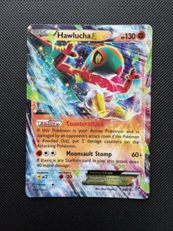 Pokemon Hawlucha EX 64/111 NM-LP Furious Fists Half Art Holo Card 2014 - Image 1