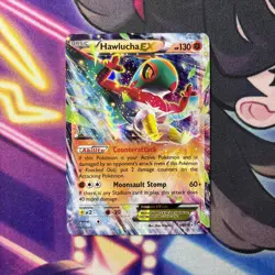 Pokemon Hawlucha EX 64/111 NM-LP Furious Fists Half Art Holo Card 2014 - Image 1