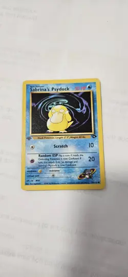 Pokemon Card Sabrina’s Psyduck 99/132 1st Edition Gym Challenge WOTC NM - Image 1