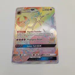 Pokemon Sun & Moon Lunala GX Rainbow Full Art Card 153/149 (#H1/11) - Image 1