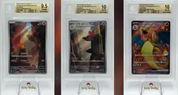 🔥 BGS 10 CHARIZARD CHARMELEON BGS 9.5 CHARMANDER | Japanese Pokemon 151 | SV2A - Image 1