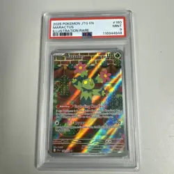 2025 POKEMON JTG EN-JOURNEY TOGETHER ILLUSTRATION RARE #160 MARACTUS PSA 9 - Image 1