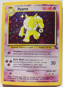 Hypno Holo WOTC Pokemon Card 8/62 Fossil Set Rare Vintage 1999 Original MP - Image 1