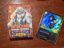 RIFTBOUND League of Legends TCG Ahri FOIL promo card with Volibear trial deck - Image 1
