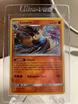 Lucario SM54 NM Holo Rare Black Star Promo Pokemon TCG Card Near Mint - Image 1