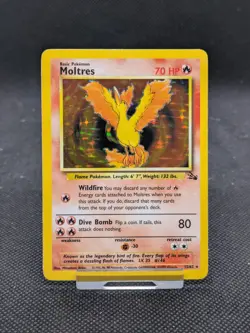Pokemon Card Moltres 12/62 Fossil Set Rare Holo WOTC LP EXCELLENT - Image 1