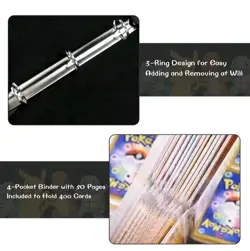 Jigglypuff Pokemon Card Storage Binder- Double sided 50 sheets-holds 400 cards - Image 2