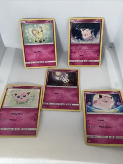Pokemon Fairy Type 5 Card Lot. Cutifly Clefairy Morelull And Jigglypuff - Image 2