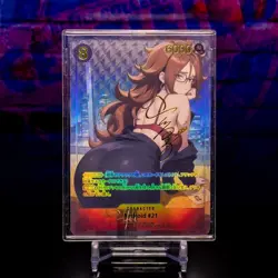 Android 21 Waifu Trading Card Dragon Ball Custom DBZ Japanese Flash Gold Foil - Image 1