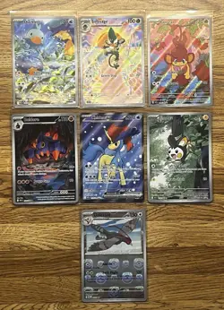 Pokemon Card Lot Of 7 Black Bolt And White Flare IRs Full Arts and Master Ball - Image 1